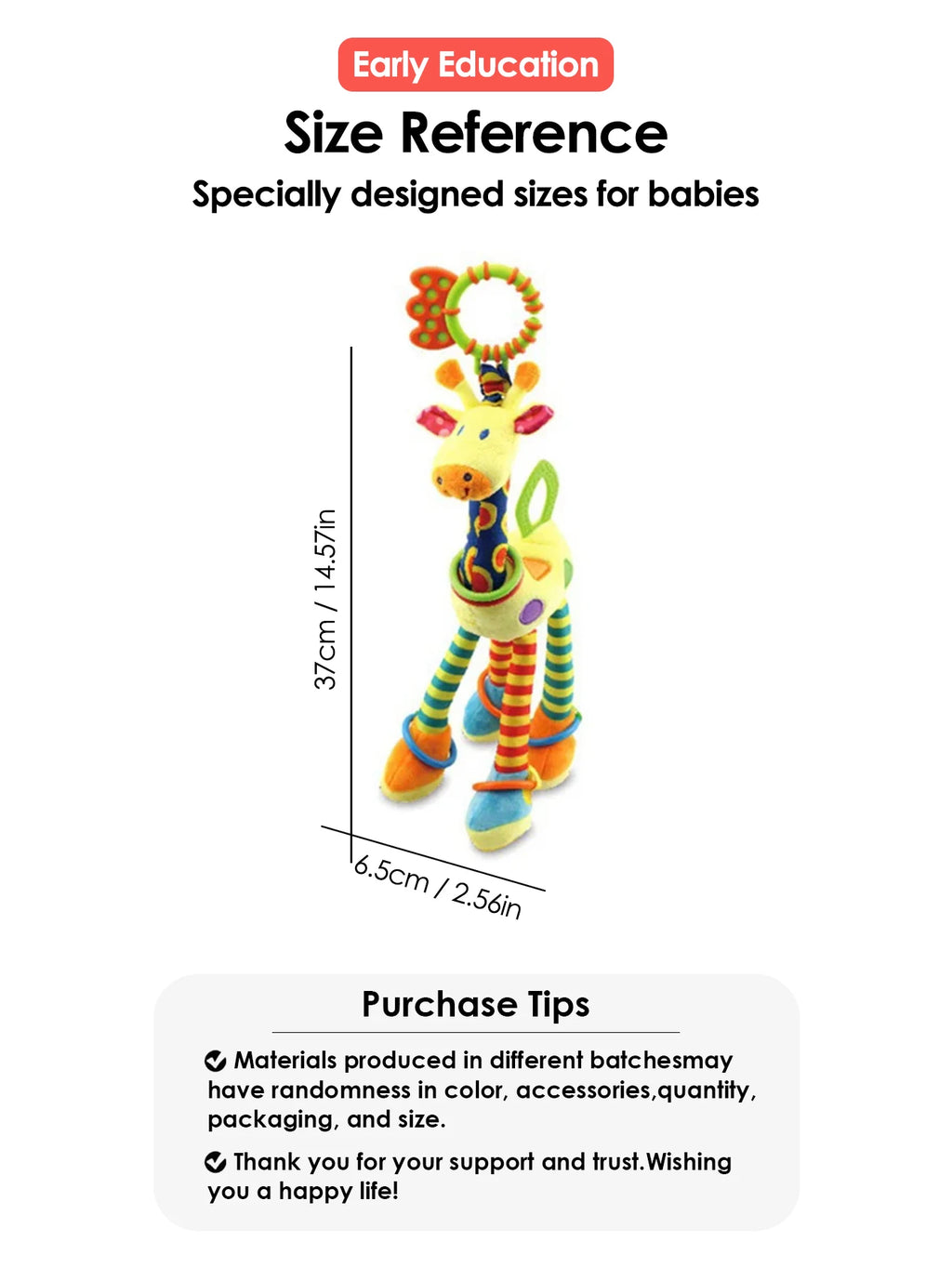 Soft Animal Rattle Toy