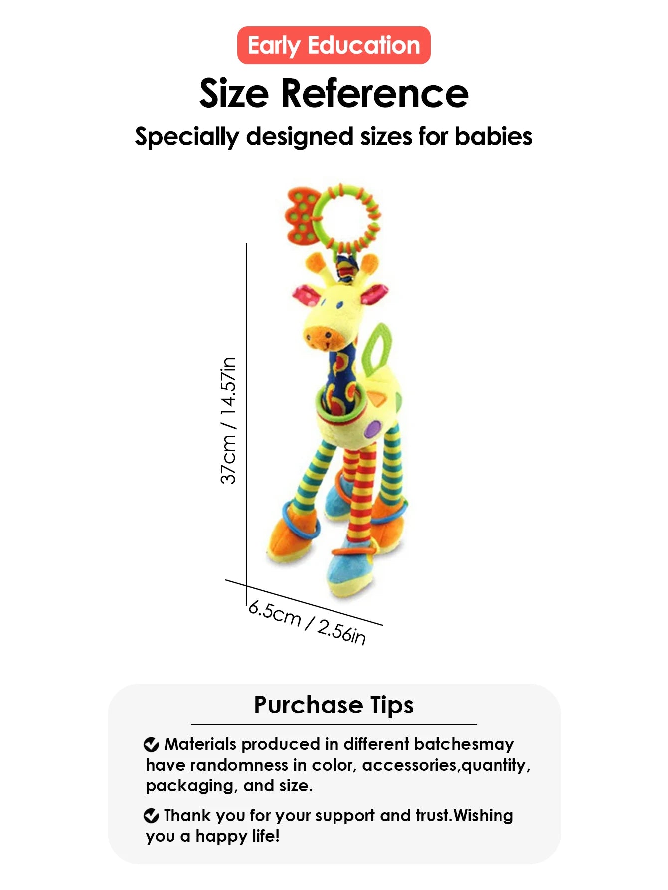 Soft Animal Rattle Toy