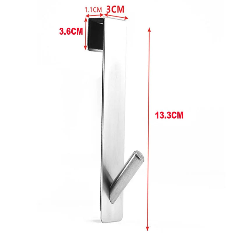 Stainless Steel Over-Door Towel & Robe Hook – S-Shape Hanger