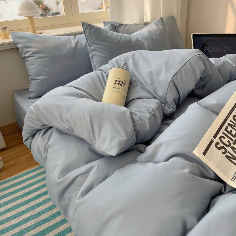 4-Piece 100% Cotton Bedding Set – Soft, Breathable & Premium Quality