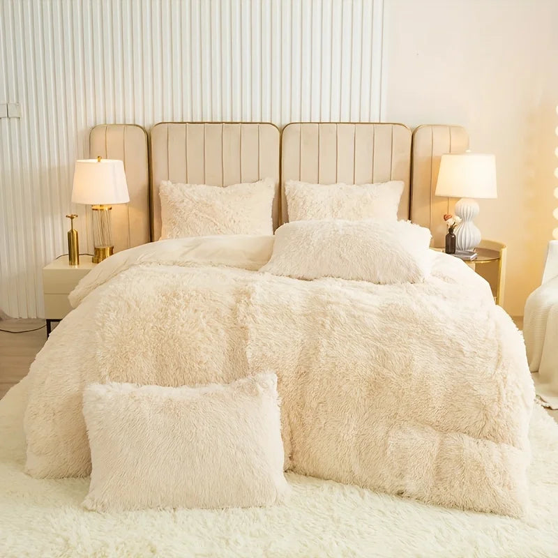 3-Piece Luxurious Plush Duvet Cover Set – Ultra-Soft Faux Fur Comfort