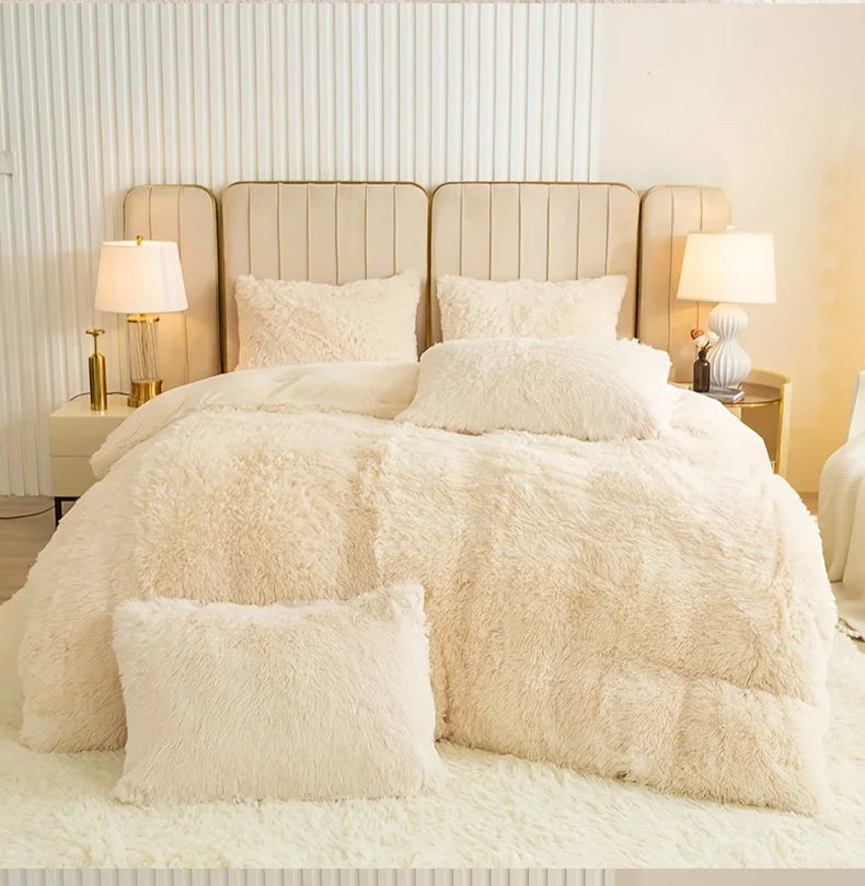 3-Piece Luxurious Plush Duvet Cover Set – Ultra-Soft Faux Fur Comfort