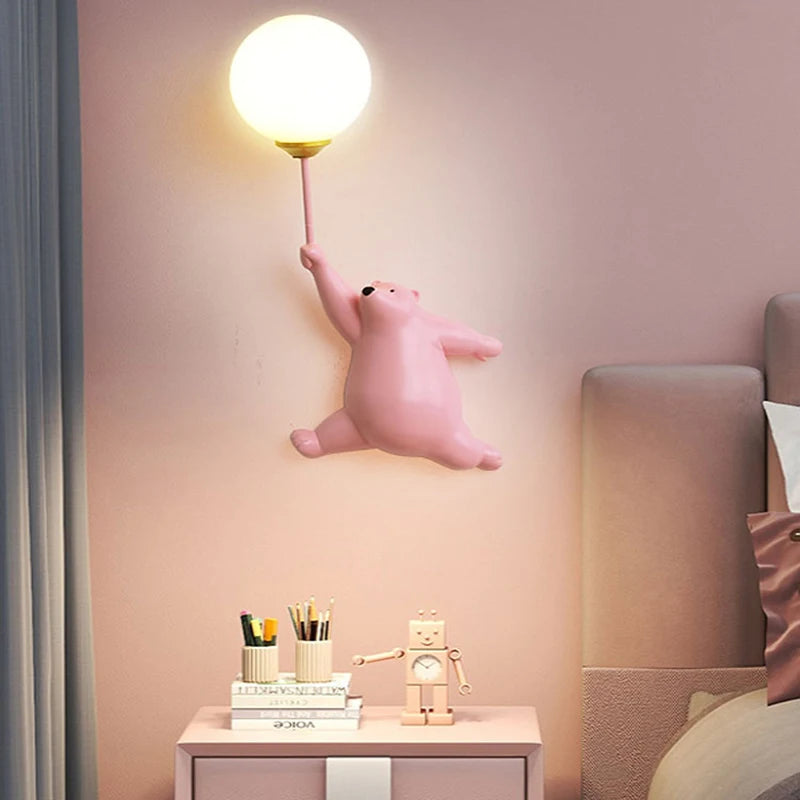 LED Teddy Bear Wall Lamp