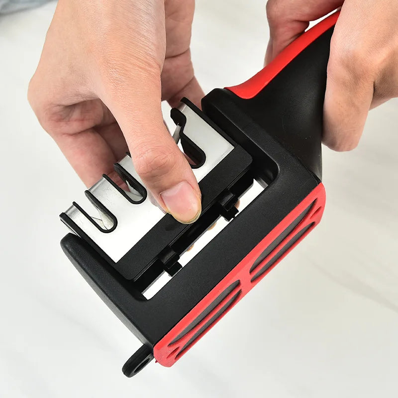 4-Stage Kitchen Knife Sharpener – Handheld & Multi-Function