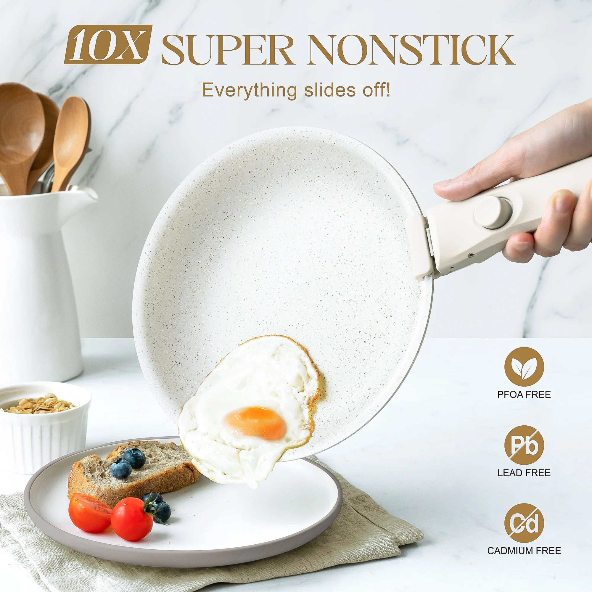 MICHELANGELO Non Stick Frying Pan Set