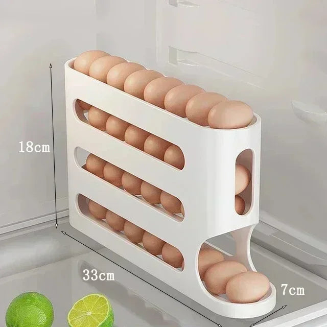 2–4 Layer Slide Egg Storage Box – Space-Saving Ladder-Style Egg Organizer