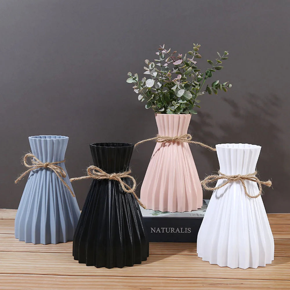 Creative Origami-Style Plastic Vase