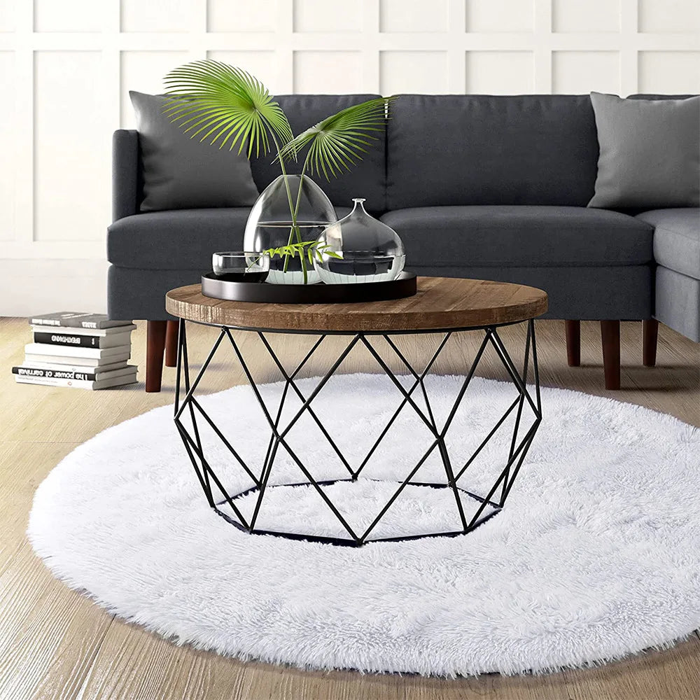 Fluffy Round Area Rug