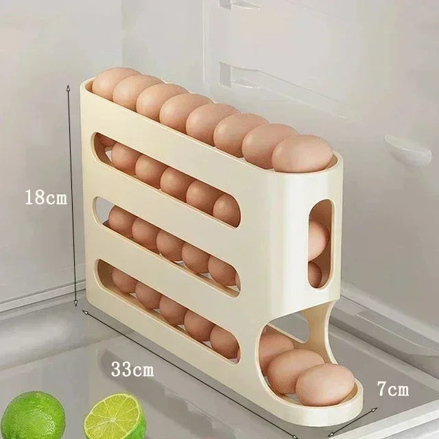 2–4 Layer Slide Egg Storage Box – Space-Saving Ladder-Style Egg Organizer