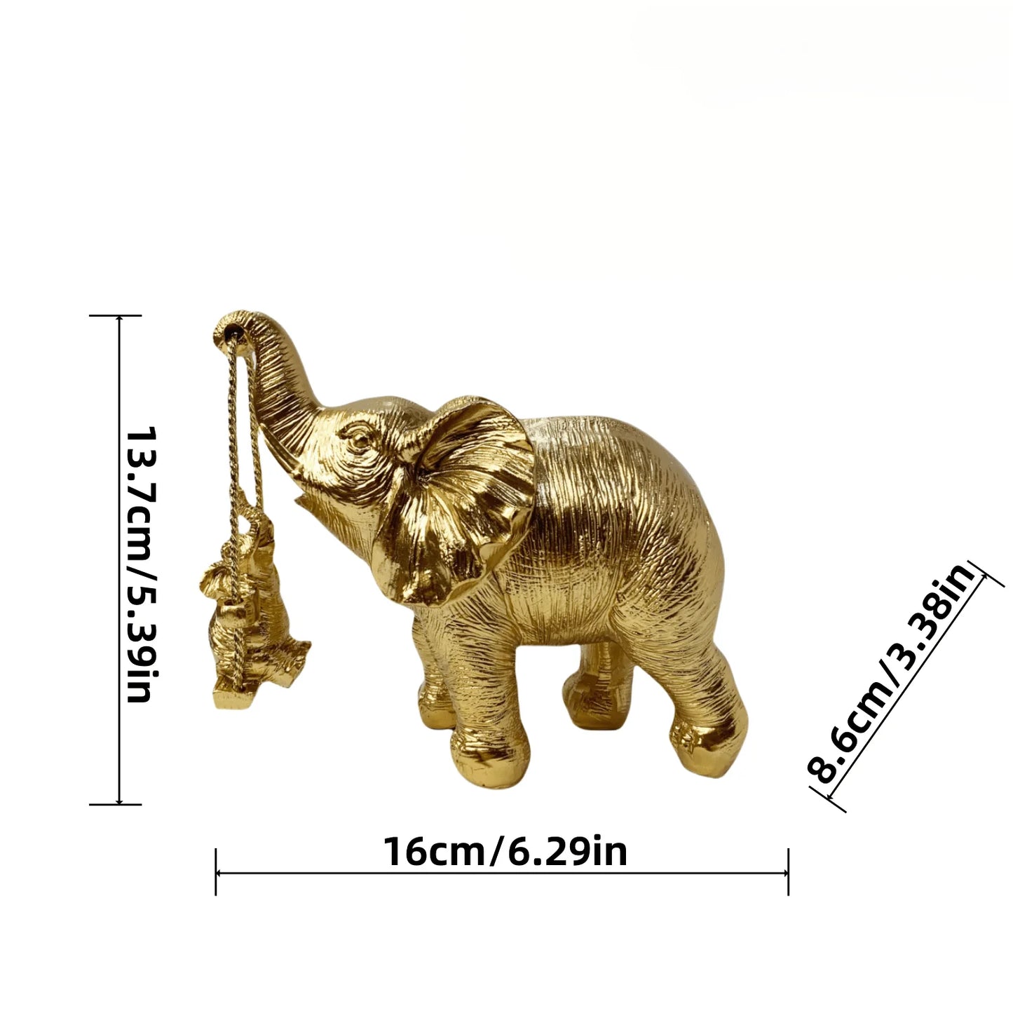 Golden Elephant Ornament