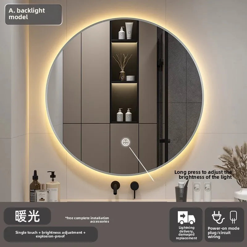 Smart LED Bathroom Mirror – Anti-Fog, Touch Control
