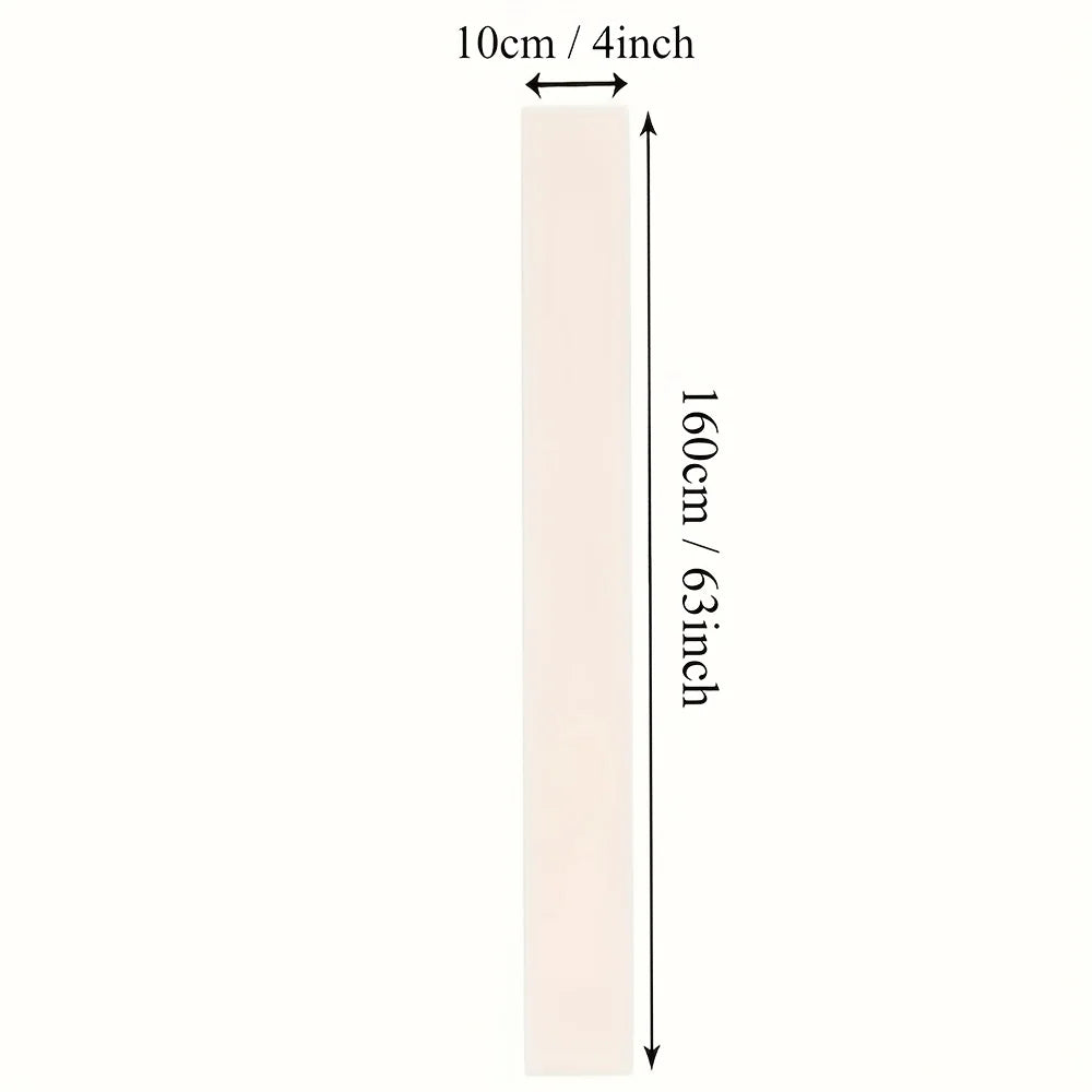 Measurement chart showing a vertical strip with dimensions labeled in centimeters and inches.