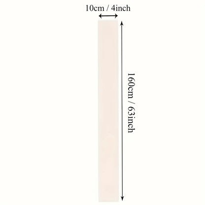 Measurement chart showing a vertical strip with dimensions labeled in centimeters and inches.