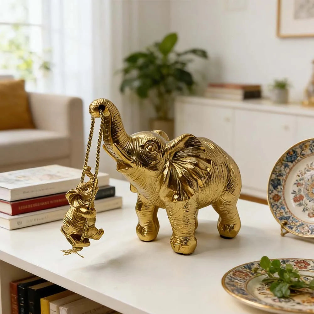 Golden Elephant Ornament