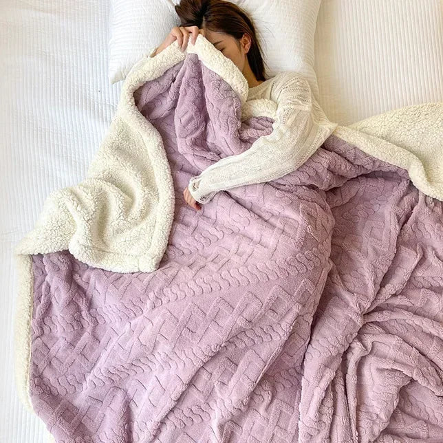 Striped Fleece Throw