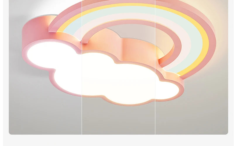 Cartoon Rainbow Clouds Ceiling Lamp