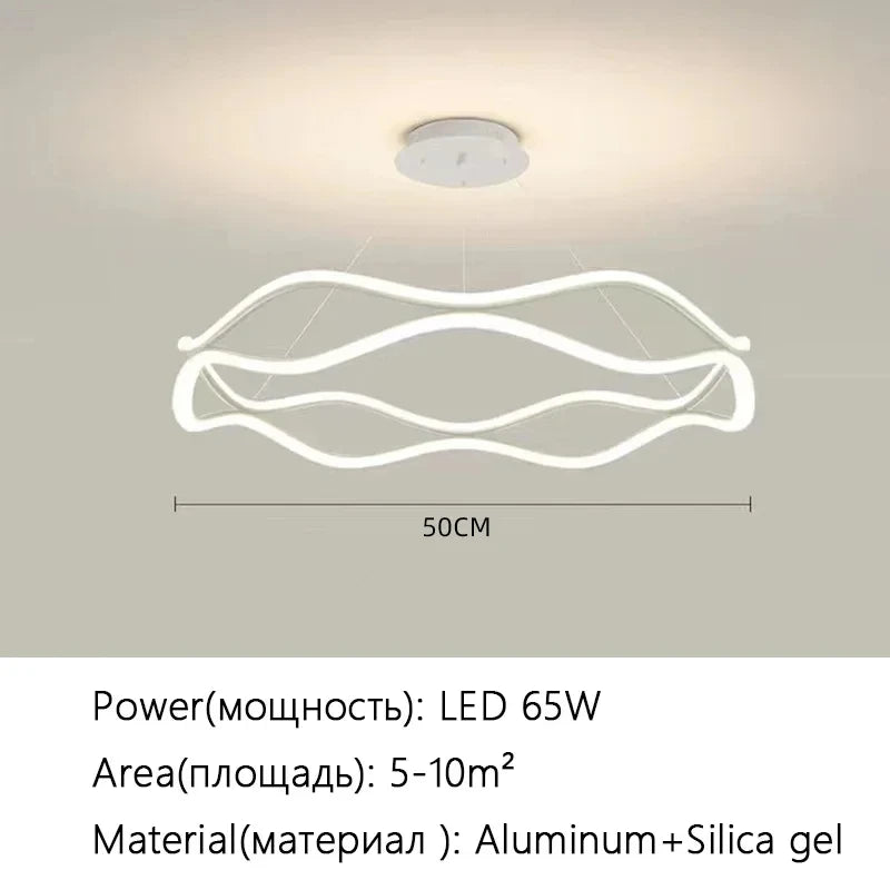 Modern Minimalist LED Chandelier – Nordic Luxury Ceiling Light