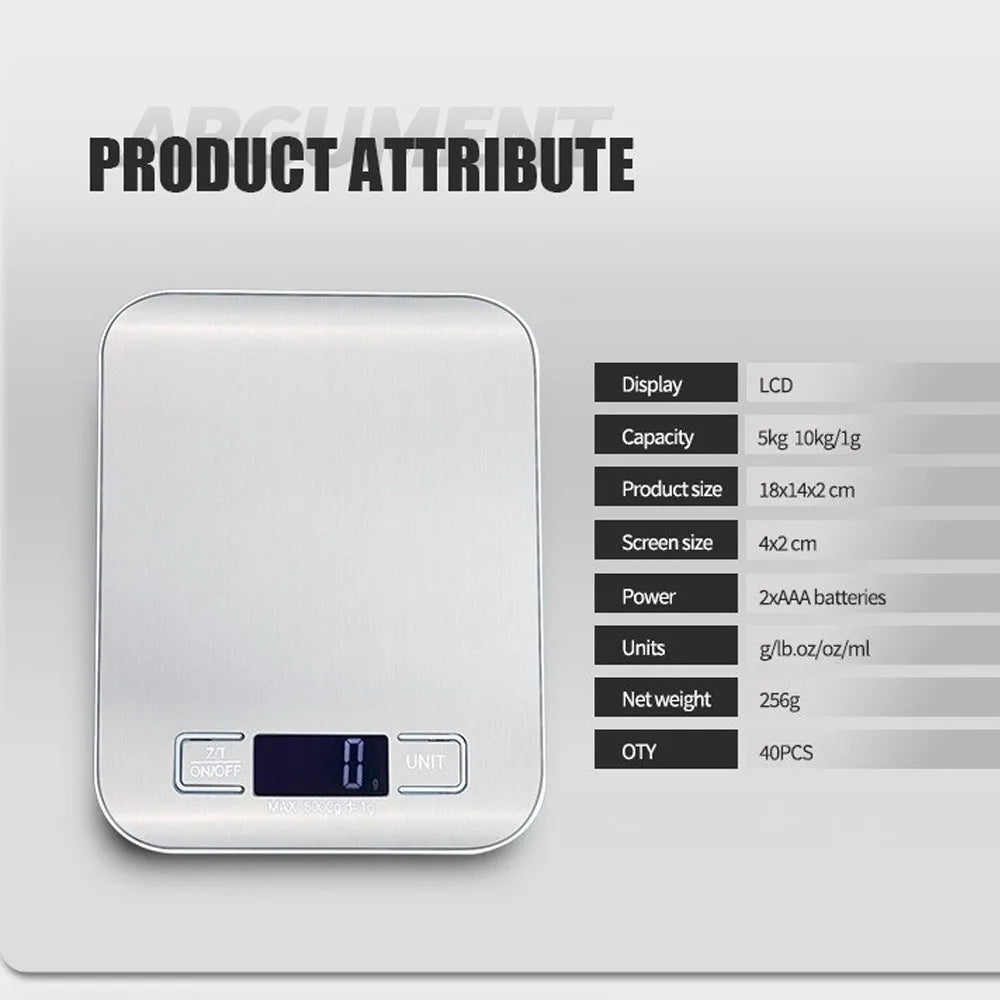 5kg Digital Kitchen Scale – Precision Electronic Weighing