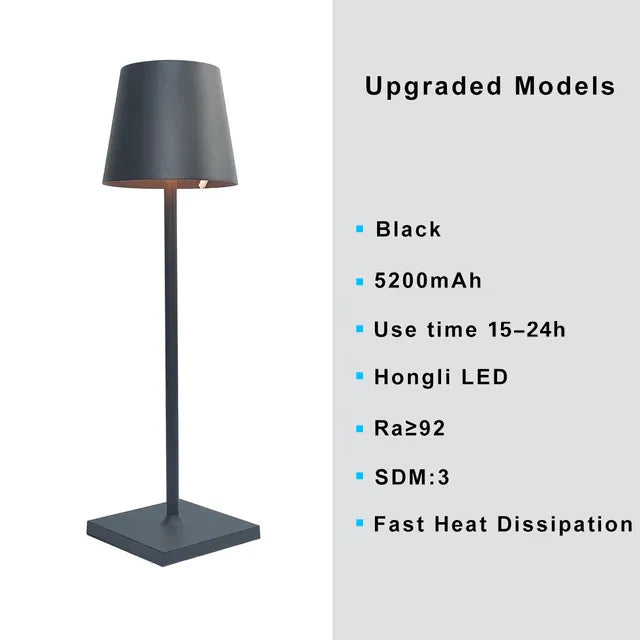 Rechargeable 3-Color LED Desk Lamp – Portable, Dimmable & Stylish