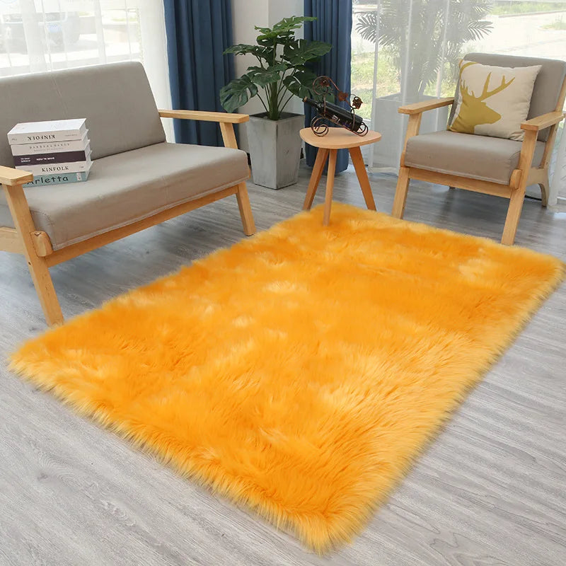 Luxu Fluffy Artificial Wool Rug