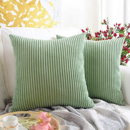 Soft Corduroy Cushion Cover – Fluffy Striped 40-50cm