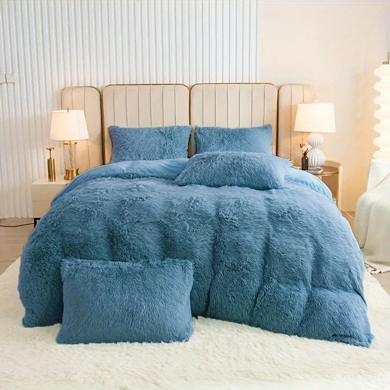 3-Piece Luxurious Plush Duvet Cover Set – Ultra-Soft Faux Fur Comfort
