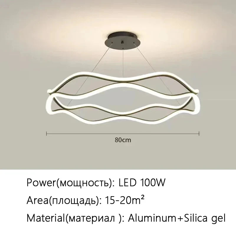 Modern Minimalist LED Chandelier – Nordic Luxury Ceiling Light