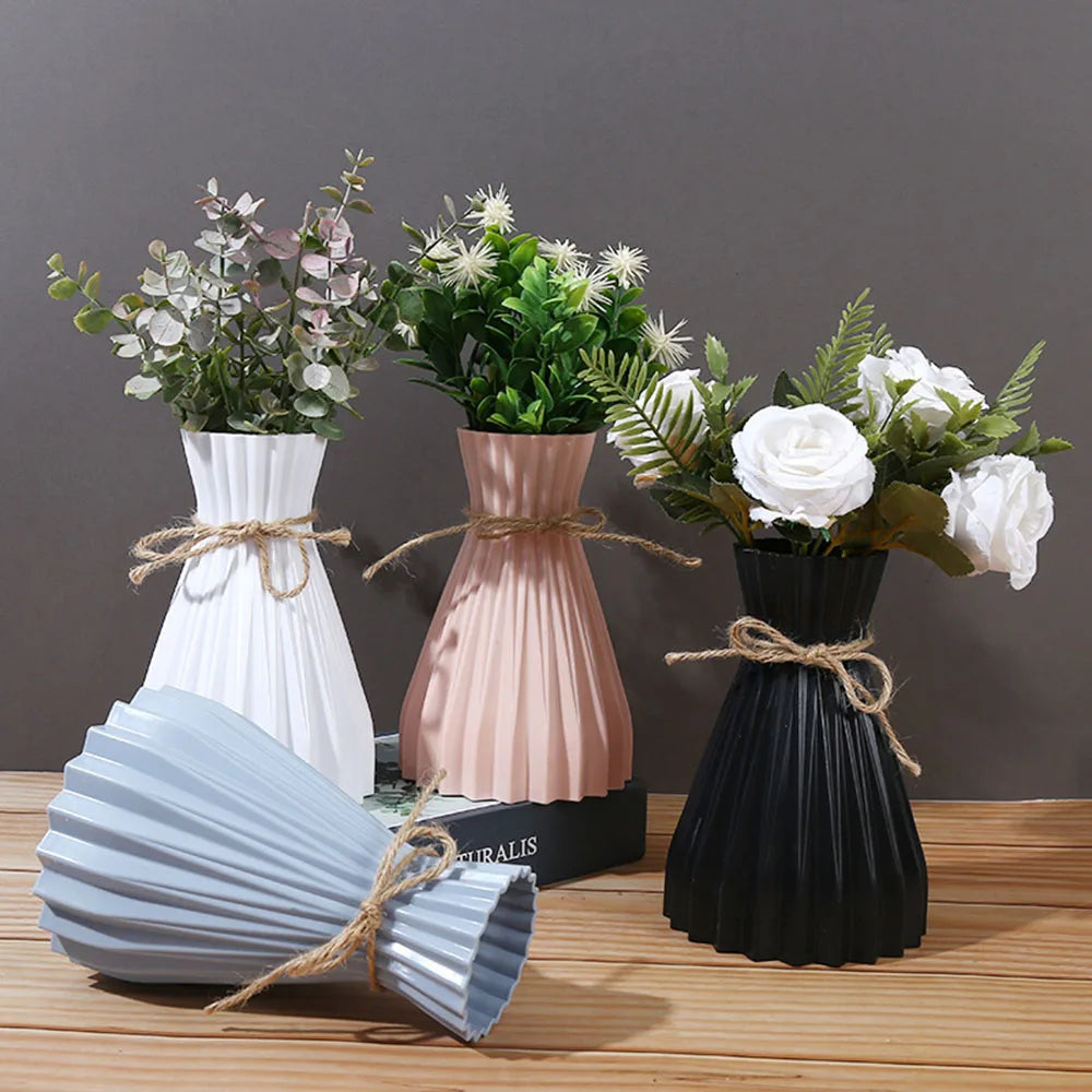Creative Origami-Style Plastic Vase