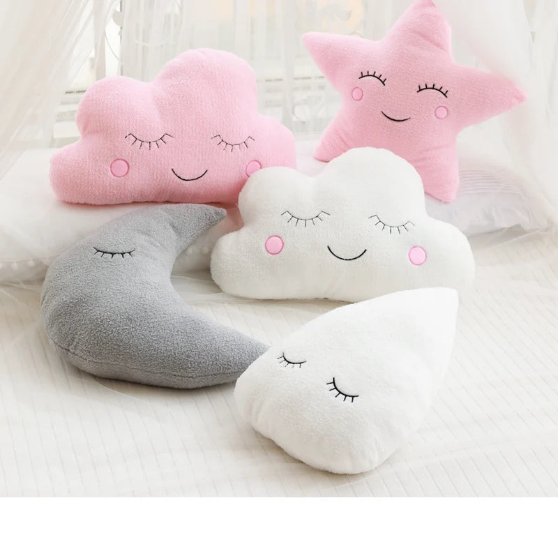 Cloud Moon Star Raindrop Plush Pillow