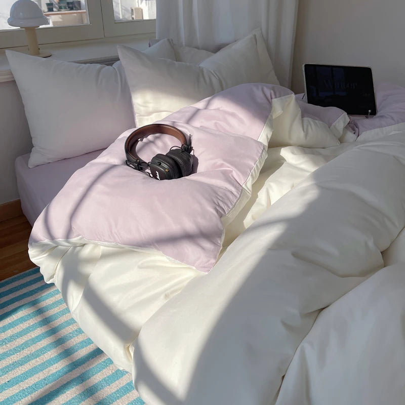 4-Piece 100% Cotton Bedding Set – Soft, Breathable & Premium Quality