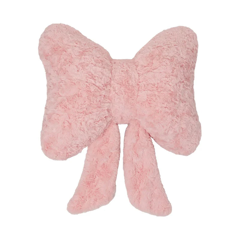 Pink bow ribbon cushion