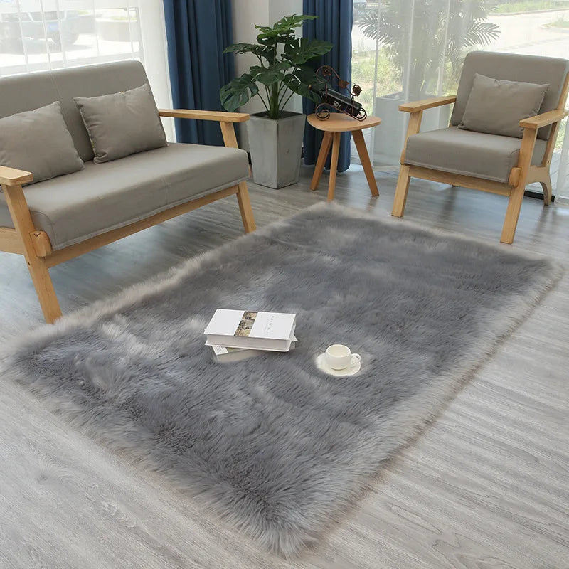 Luxu Fluffy Artificial Wool Rug