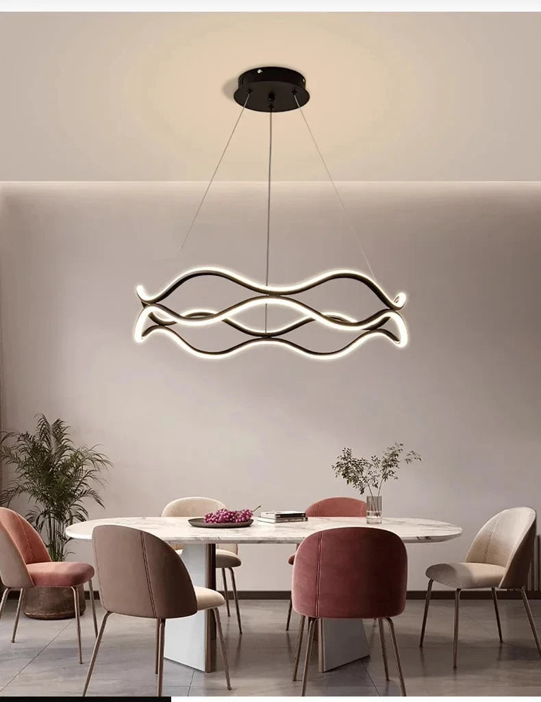 Modern Minimalist LED Chandelier – Nordic Luxury Ceiling Light