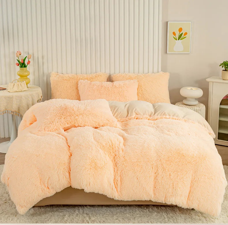 3-Piece Luxurious Plush Duvet Cover Set – Ultra-Soft Faux Fur Comfort