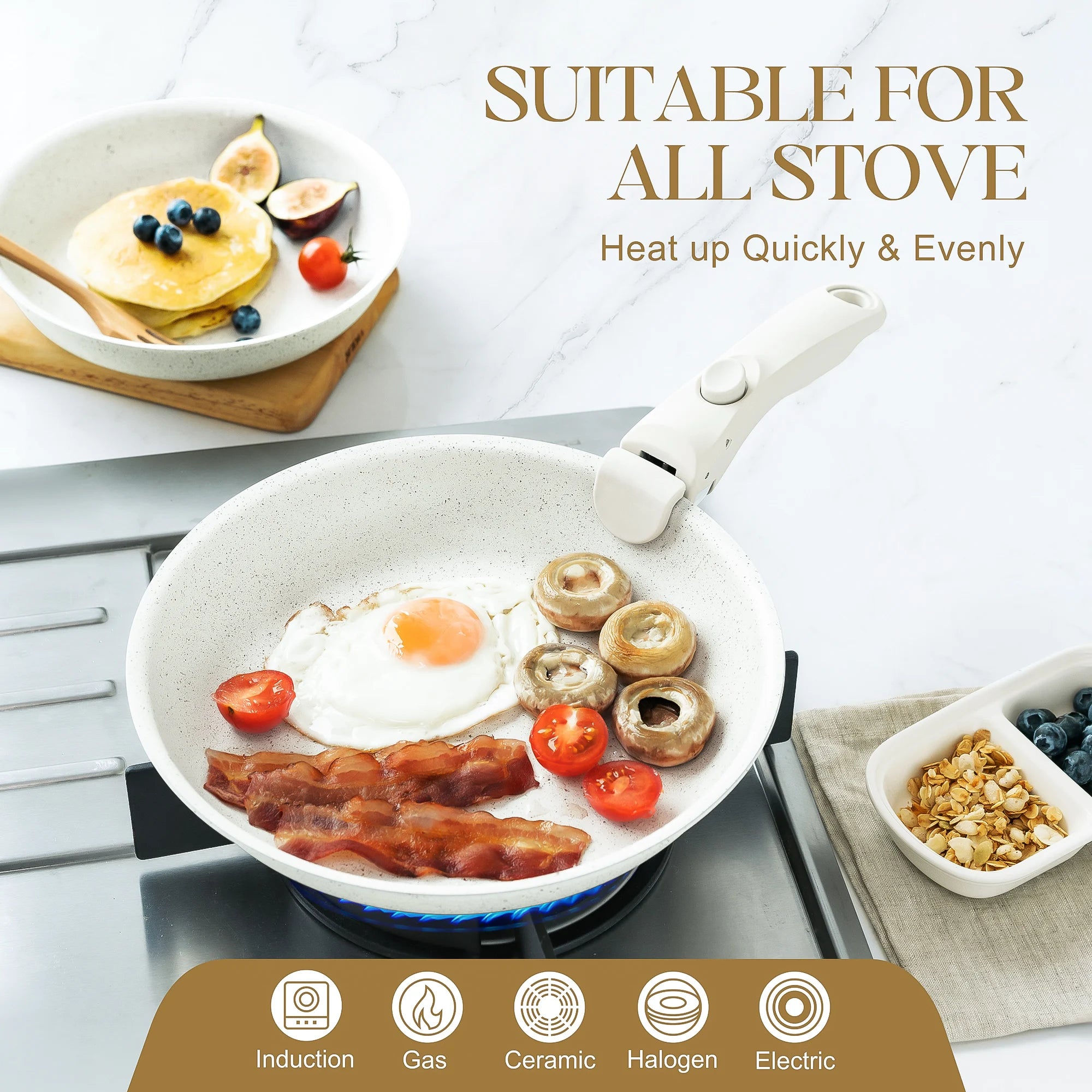 MICHELANGELO Non Stick Frying Pan Set