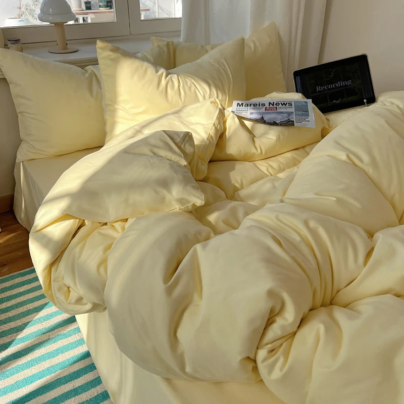 4-Piece 100% Cotton Bedding Set – Soft, Breathable & Premium Quality