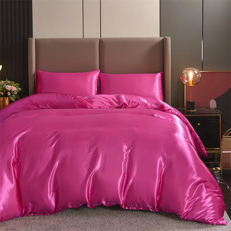 3-Piece Luxury Satin Duvet Cover Set – Silky Soft, Wrinkle-Free Bedding