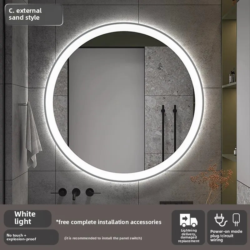 Smart LED Bathroom Mirror – Anti-Fog, Touch Control