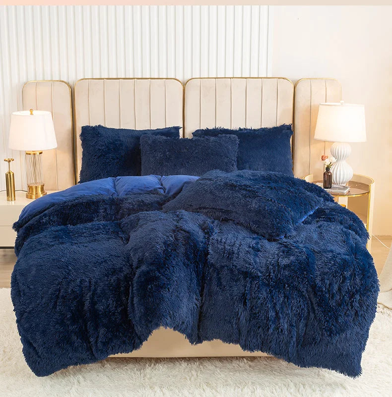3-Piece Luxurious Plush Duvet Cover Set – Ultra-Soft Faux Fur Comfort