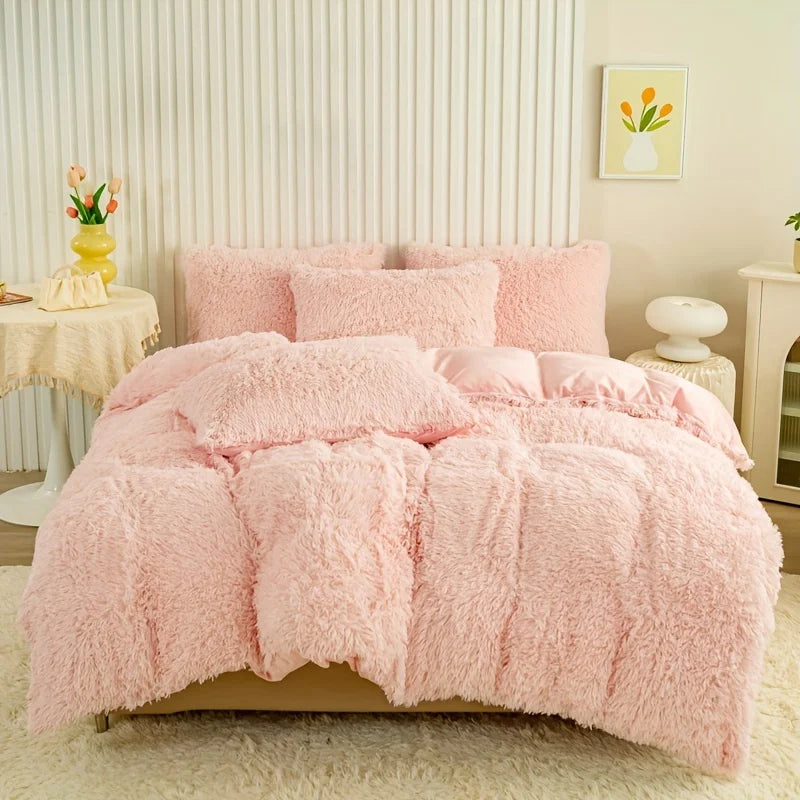 3-Piece Luxurious Plush Duvet Cover Set – Ultra-Soft Faux Fur Comfort