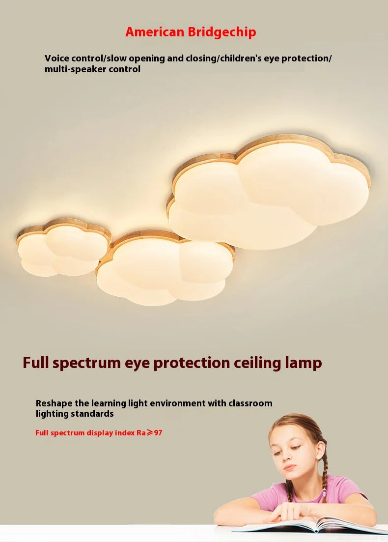 Nordic Wood Grain Flush Creative Lighting Fixture