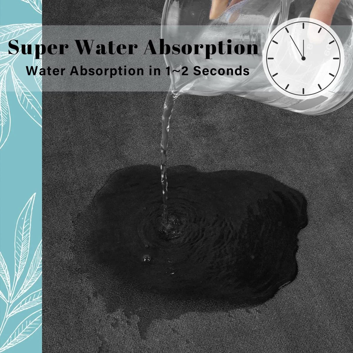 Super Absorbent Coral Velvet Bathroom Mat – Anti-Slip Floor Rug