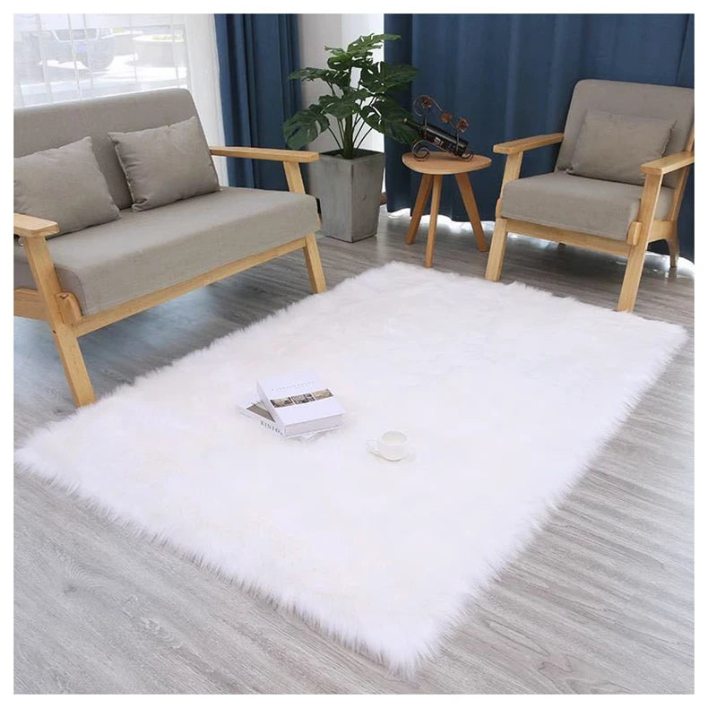 Luxu Fluffy Artificial Wool Rug