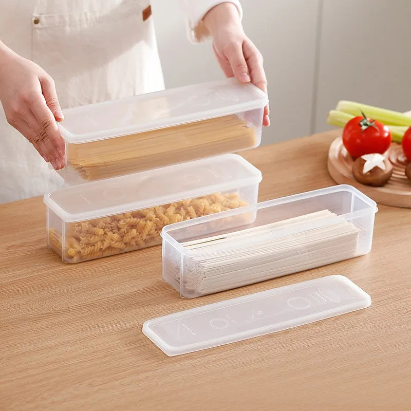 4-Piece Long Rectangular Food Storage Containers – Reusable Fridge Organizer Set