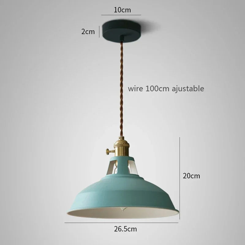 Retro Industrial Pendant Lights – Colourful Hanging Lamps