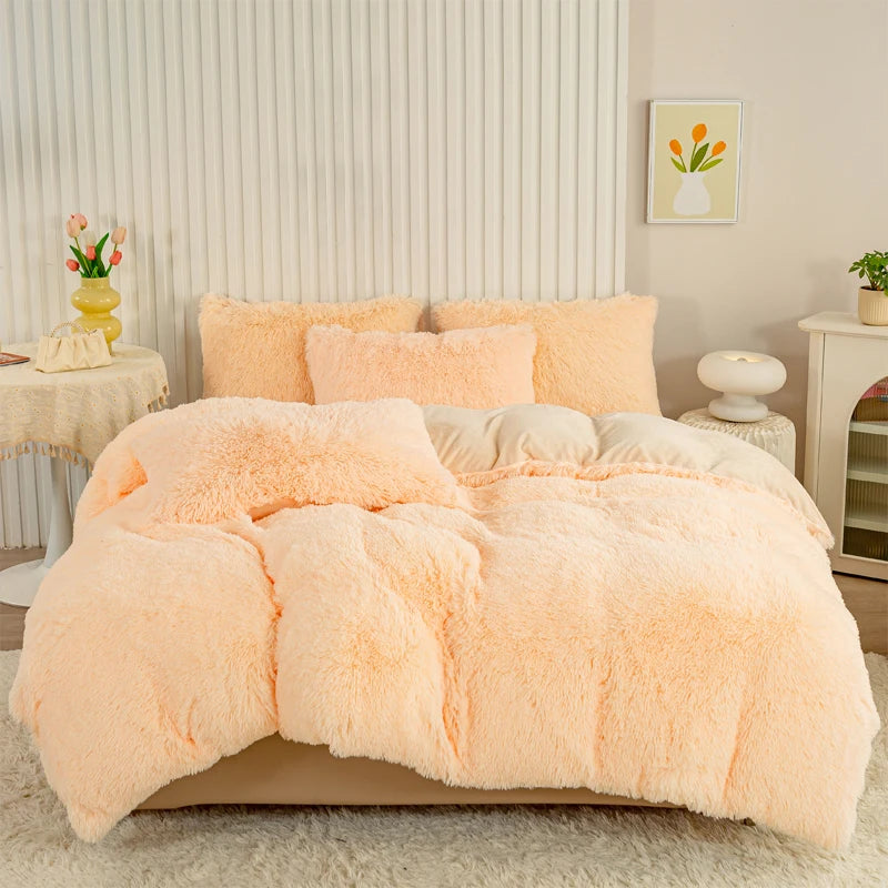 3-Piece Luxurious Plush Duvet Cover Set – Ultra-Soft Faux Fur Comfort