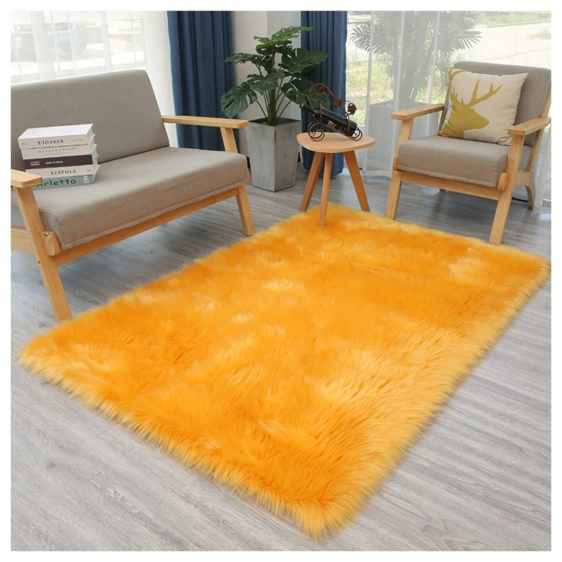 Luxu Fluffy Artificial Wool Rug
