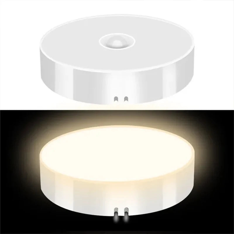 PIR Motion Sensor LED Night Light – USB Rechargeable & Wireless