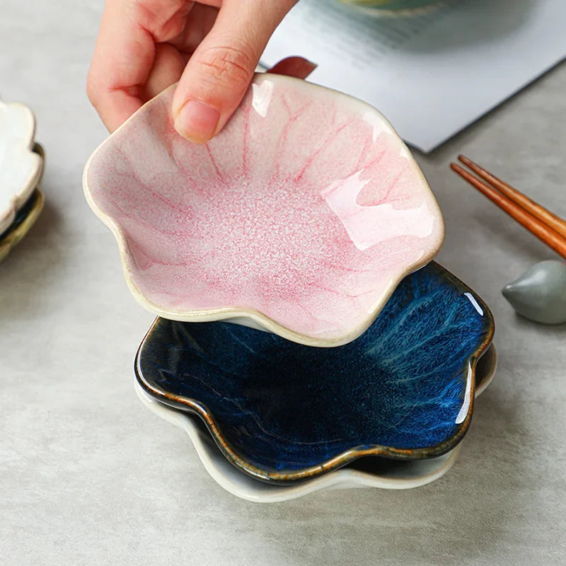 Japanese Ceramic Retro Plate – Mini Dipping Dish