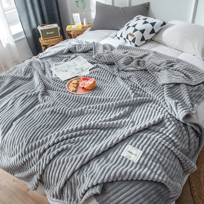 Soft Coral Fleece Throw Blanket – Ultra Warm 250GSM